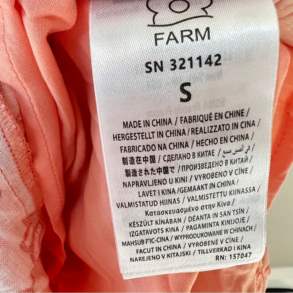 FARM Rio Red Jaipur Crossover Euroflax Linen Maxi Dress Size Small NWT - Picture 7 of 16